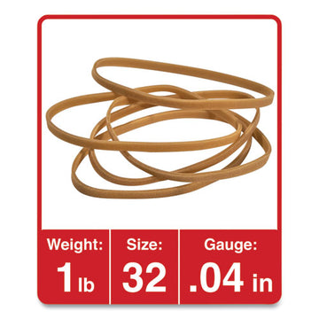 Universal® Rubber Bands, Size 32, 0.04" Gauge, Beige, 1 Lb Box, 820-pack freeshipping - TVN Wholesale